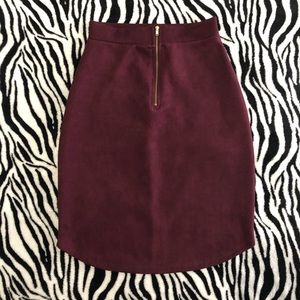 Charlotte Russe Faux Suede Skirt